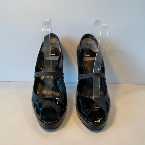 Ruthie Davis Black Mary Jane 4.5" High Heels Pumps US 10 - Picture 3 of 9